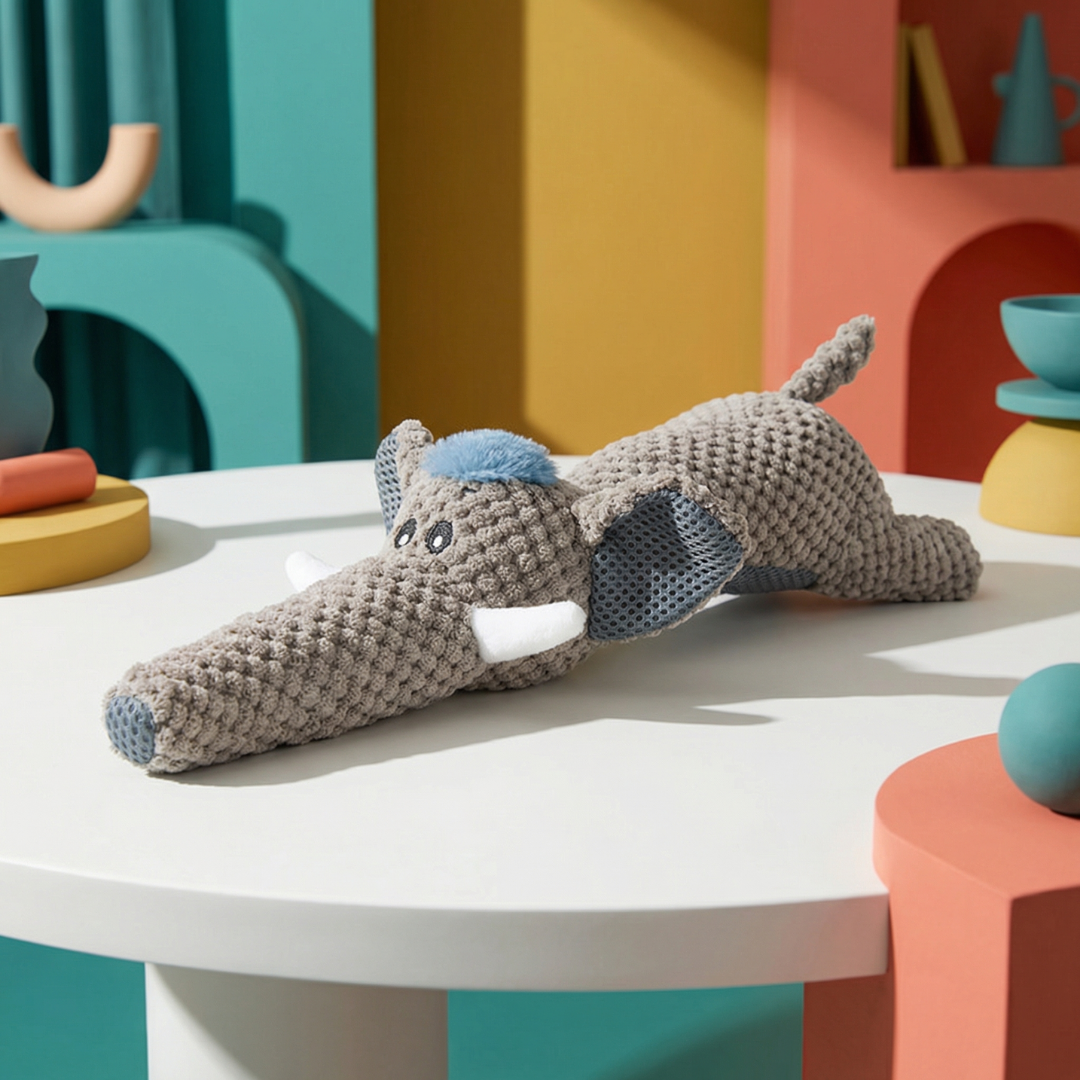 Snuggle Buddy Plush Dog Chew Toy