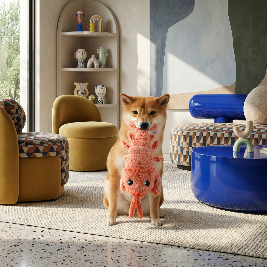 Chewy Lobster Interactive Dog Toy