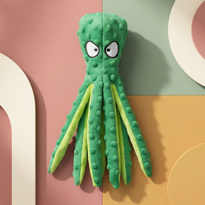 Octo Plush Squeaky Dog Toy